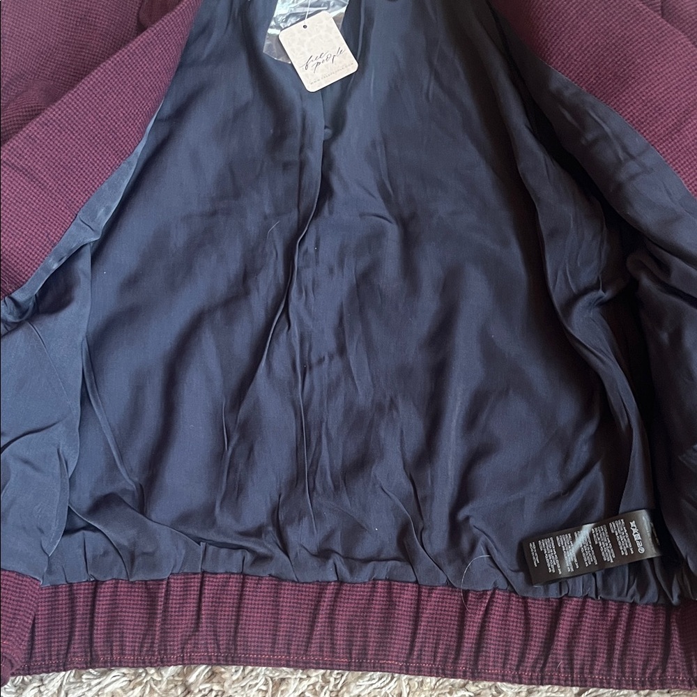 NWT Free People Agnes Deep Burgundy Blazer - Size M - Picture 11 of 13